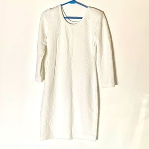 white mini long sleeved dress size M